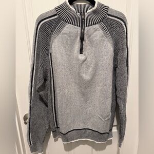 Mens BKE Athletic Fit Gray Half Zip Sweater Size XL